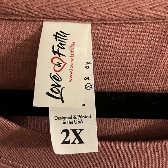 Women's Pink Heart Sweatshirt - Picture 2 of 5